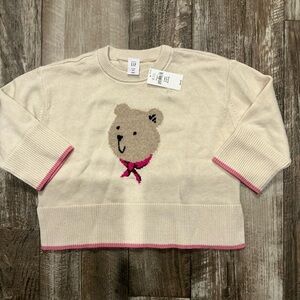 GAP Cream Sweater with Bear Motif Size 2T